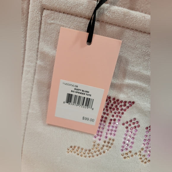 Juicy Couture Dusty Blush Big Spender Large Tote Brand New With Tags - Picture 6 of 7